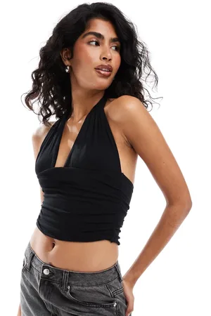 Cotton On Cotton On rib ruched halter top in