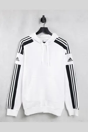 adidas Adidas Football hoodie with three stripe sleeve in