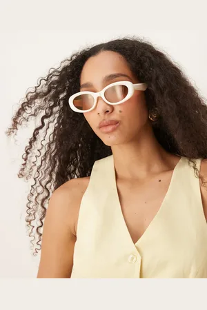 ASOS Oval sunglasses in milky
