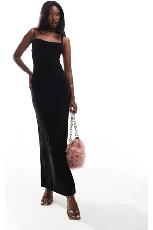 In The Style Slinky square neck cami maxi dress in