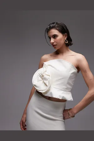 MANGO Structured 3D floral print in ivory