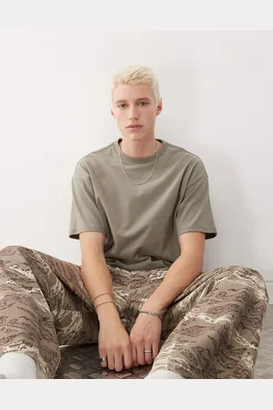 Weekday Great boxy fit t-shirt in khaki