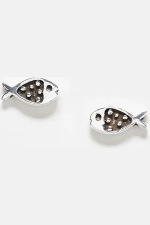 Kingsley Ryan Fish stud earrings in sterling