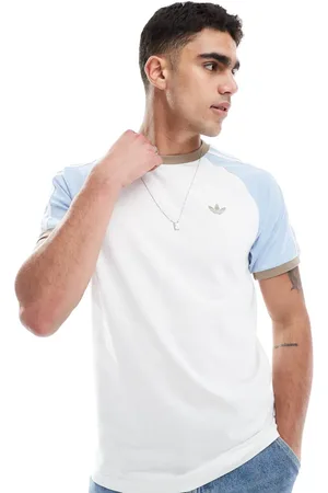 adidas Ringer t-shirt in and blue