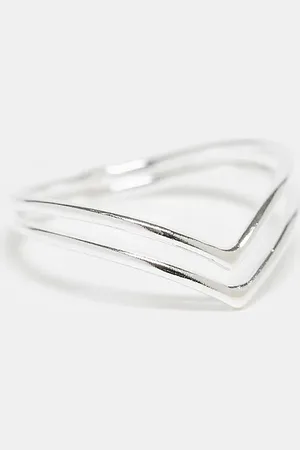 Kingsley Ryan Double v band ring in sterling