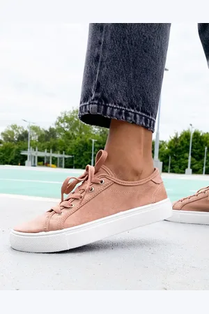 ASOS Dizzy lace up trainers in warm beige