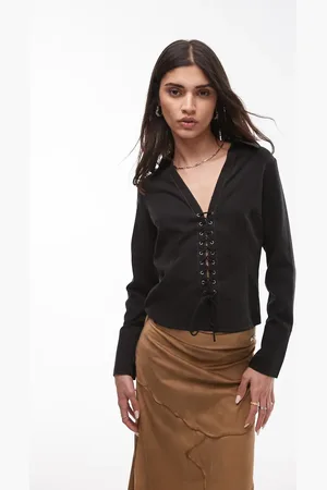 Résumé Resume western tie up front top in