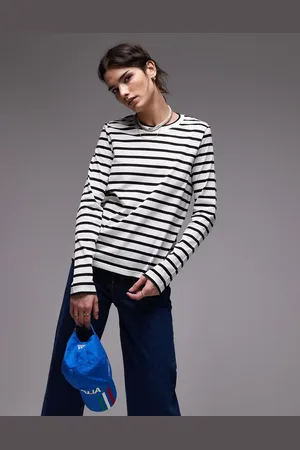ARKET Long sleeve t-shirt in off white and black stripes