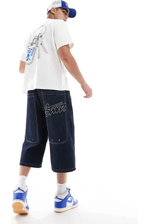 Pull&Bear Baggy denim jort in indigo