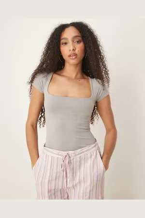 Free People Clean lines square neck baby tshirt in