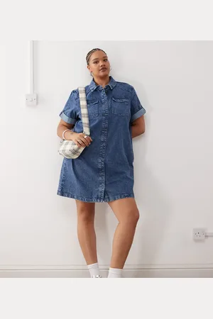 Noisy May Denim dress in mid wash