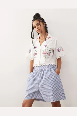 Reclaimed Short sleeve shirt with embroidery