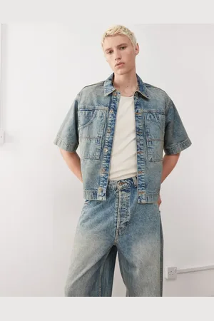 COLLUSION Denim shirt in vintage wash