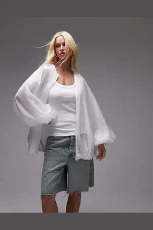 MANGO Capsule soft organza volume jacket in cloud