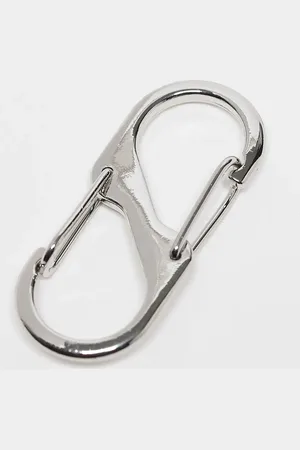 ASOS Carabiner key ring in tone
