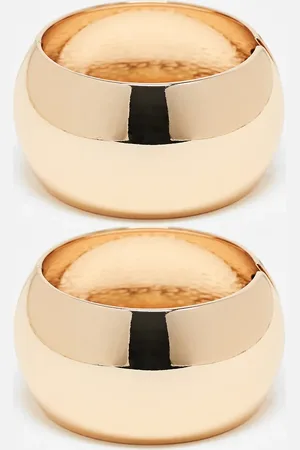 Reclaimed Big oversized bangle 2 pack in