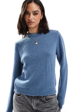 ASOS Fluffy knitted jumper in dusty