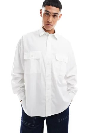 ASOS Volume oversized shirt with cargo pockets in