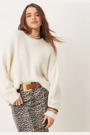 Gina Tricot Super Soft knit oversized sweater in off