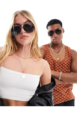 Jeepers Peepers Aviator sunglasses in gunmetal