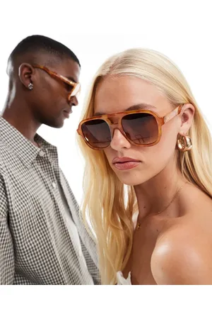 Aire Whirlpool oversized aviator sunglasses in vintage tort