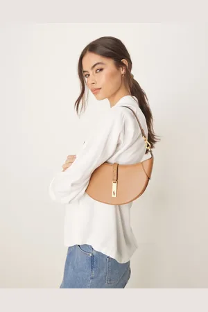 Ralph Lauren ID leather mini shoulder bag in tan