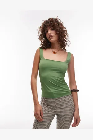 Topshop Jersey slinky square neck cami in