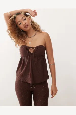 Motel Boyd broderie bandeau top in