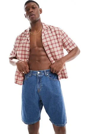 JJ Loose fit denim shorts in mid wash
