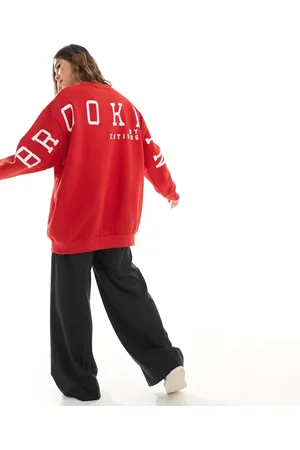 Missyempire Brooklyn back slogan sweatshirt in