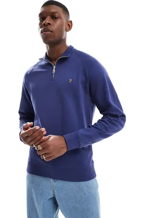 Farah Jim quarter zip sweatshirt in mid