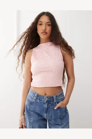Reclaimed Lace tie back tank top in
