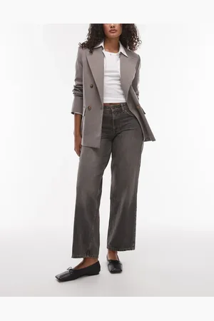 Topshop Hourglass Cinch low rise relaxed jean in dark vintage