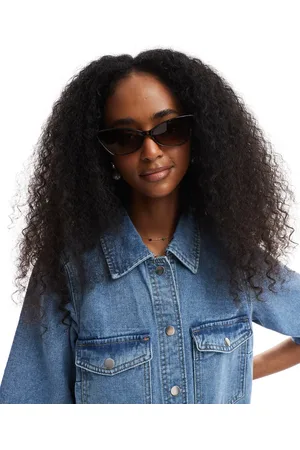 Pieces® Cateye frame sunglasses with brown tint lense in tortoiseshell