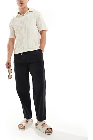 Pull&Bear Linen viscose trouser in