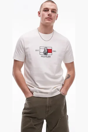 Tommy Hilfiger Centre flag t-shirt in off