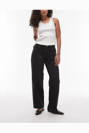 Topshop Hourglass Cinch relaxed jean in washed