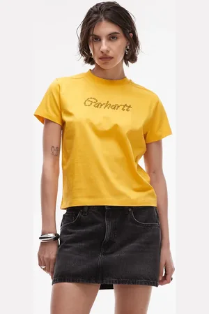 Carhartt Chained back print t-shirt in yellow