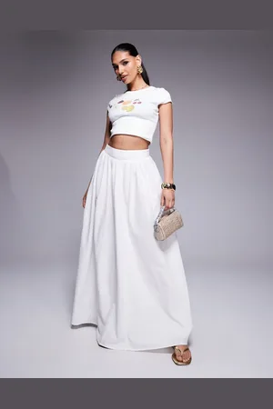 Princess Polly Linen high waisted maxi skirt in