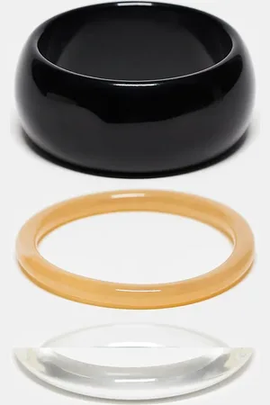 Reclaimed Bangle 3 pack in black, brown and clear