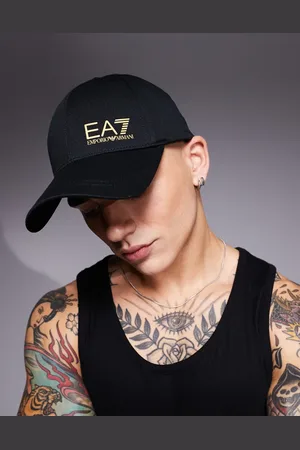 EA7 Armani logo baseball cap in and gold