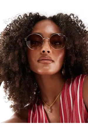 ASOS Metal round sunglasses with ombre lens