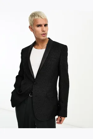 ASOS Skinny textured blazer in
