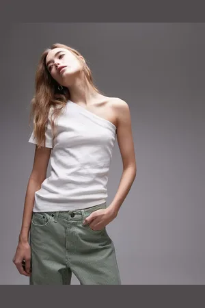 Topshop One shoulder tee in