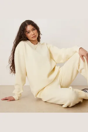 Gina Tricot Mix and match relaxed sweatshirt in buttermilk sorbet