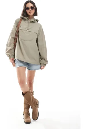 ASOS Pac-a-mac rainwear jacket in sage