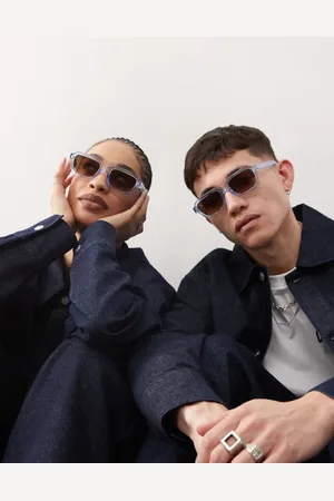 Reclaimed Unisex 70s square sunglasses in