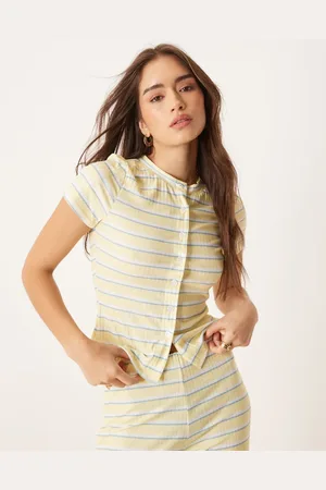 ASOS Stripe co-ord short sleeve cardigan in stripe
