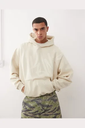 Karl Kani Signature tag graphic logo hoodie in beige