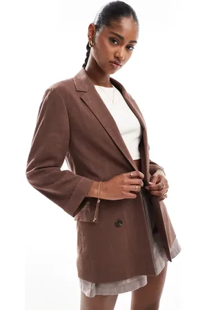 Stradivarius Stradiavrius linen look blazer in